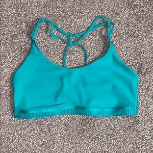 Under armor sports bra. Emerald green.